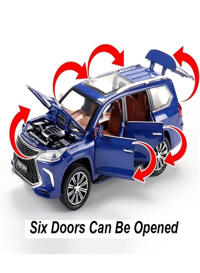 MIRTONICS 1:24 Scale Lx570 Toy Car for Kids Diecast Cars Metal Die Cast Model Car Light Sound Pull Back Openable Door - Image 3